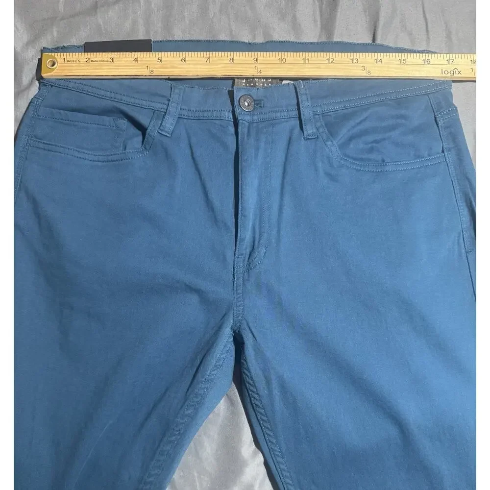 JACHS New York Men’s Straight Fit Casual 5 Pocket Pants 34x29 Dark‎ Teal